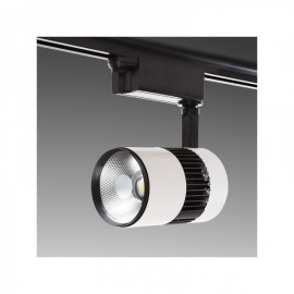 Foco Carril LED Fase Única 20W 2000Lm 30000H Annabelle Branco Branco Frio - PL-218050-CW-W - 8435402513728