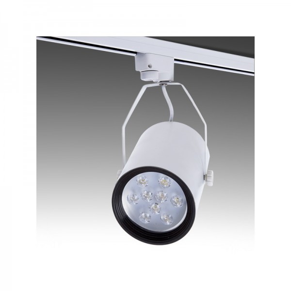 Foco Carril LED Fase Única 9W 900Lm 30000H Raelynn Alumínio Branco Frio - PL218013-CW-A - 8435402512097