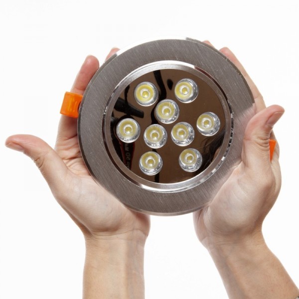 LED Downlight Ecoline Circular 9W 900lm 30000H Branco Quente - HO-LEDDOWN-9W-WW - 8435402505143