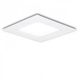 LED Downlight Slimline Quadrado Ecoline 120mm 6W 400lm 30000H Branco - JL-GP-LZ-4-W - 8435402505631