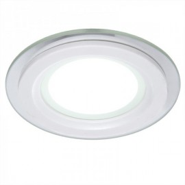 LED Downlight Circular Com Vidro 95mm 6W 450lm 30000H Branco Quente - GR-MB01-6W-WW - 8435402524793