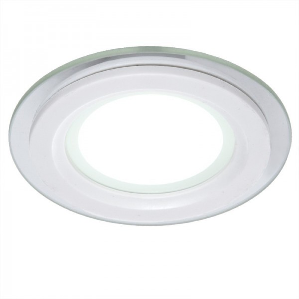 LED Downlight Circular Com Vidro 95mm 6W 450lm 30000H Branco Quente - GR-MB01-6W-WW - 8435402524793