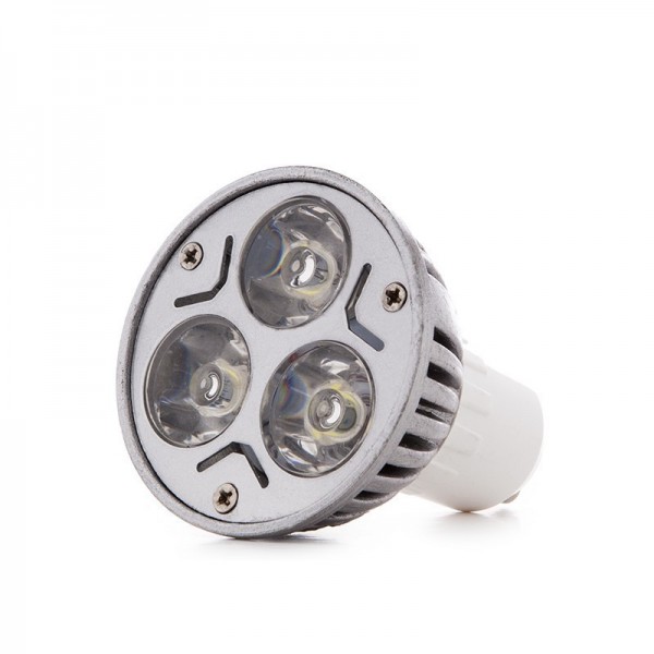 Lâmpada LED Spot GU10 3W 300Lm 30000H Branco Frio - JL-GU10-3X1W-A-CW - 8435402505495