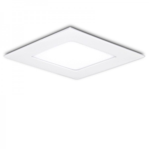 LED Downlight Slimline Quadrado Ecoline 85X85mm 3W 230lm 30000H Branco - GR-RDP02-3W-W - 8435402525042