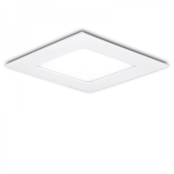 LED Downlight Slimline Quadrado Ecoline 85X85mm 3W 230lm 30000H Branco Quente - GR-RDP02-3W-WW - 8435402525042