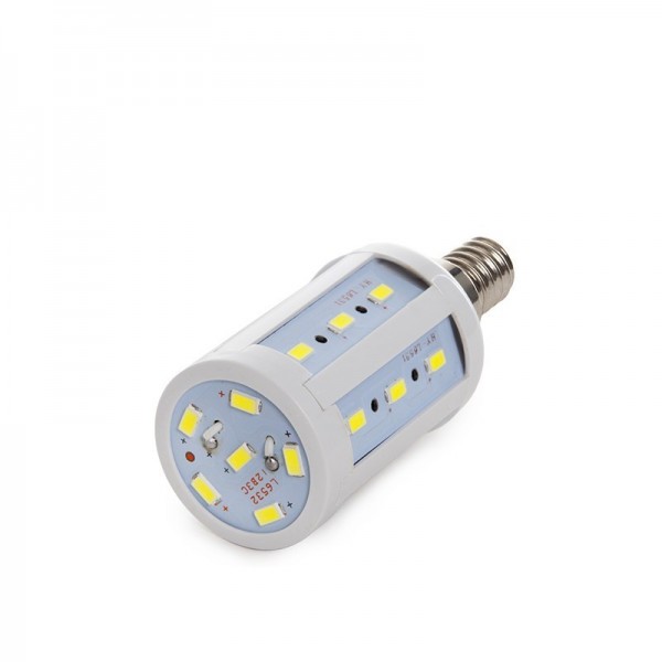 Lâmpada E14 24 LEDs 5730SMD 5W 480Lm 30000H Branco - SM-5730-24YMD-E14-W - 8435402527268