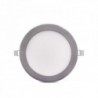 LED Downlight Slimline Circular Ecoline 192mm 15W 1170lm 30000H Prata Branco - GR-RDP11-15W-PL-W - 8435402527855