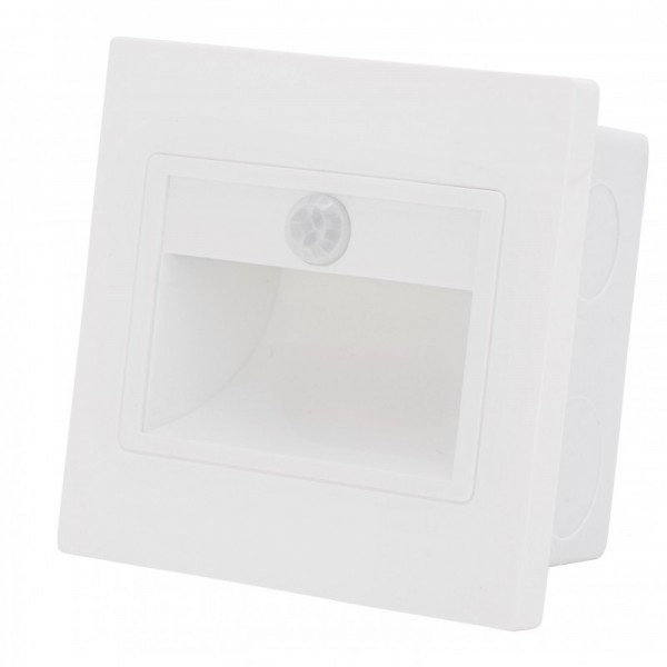 Luz LED de Encastre IP 40 Com Sensor PIR 1,5W 165Lm 30.000H Isabel Branco Quente - PT-W15G003-WW - 8435402527022