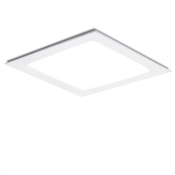 LED Downlight Slimline Quadrado Ecoline 240mm 20W 1600lm 30000H Branco - GR-RDP-16-W - 8435402530176