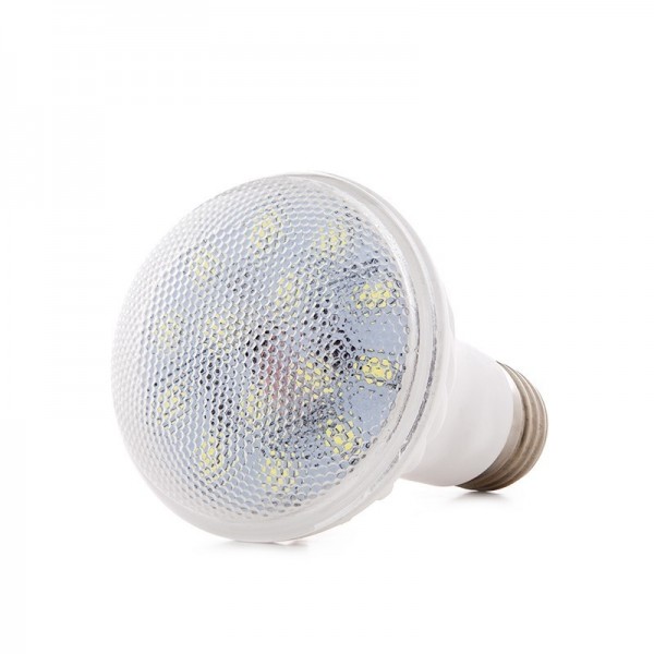 Lâmpada LED Cerâmica R63 E27 7W 460-560Lm 30000H Branco Quente - HO-7W-R63-E27-WW - 8435402531548