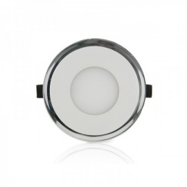 LED Downlight Circular Com Vidro Duo Branco/Azul 130mm 10W 800lm 30000H Branco - GR-LHMB01-10W-W - 8435402528555