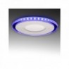 LED Downlight Circular Com Vidro Duo Branco/Azul 130mm 10W 800lm 30000H Branco Quente - GR-LHMB01-10W-WW - 8435402528555