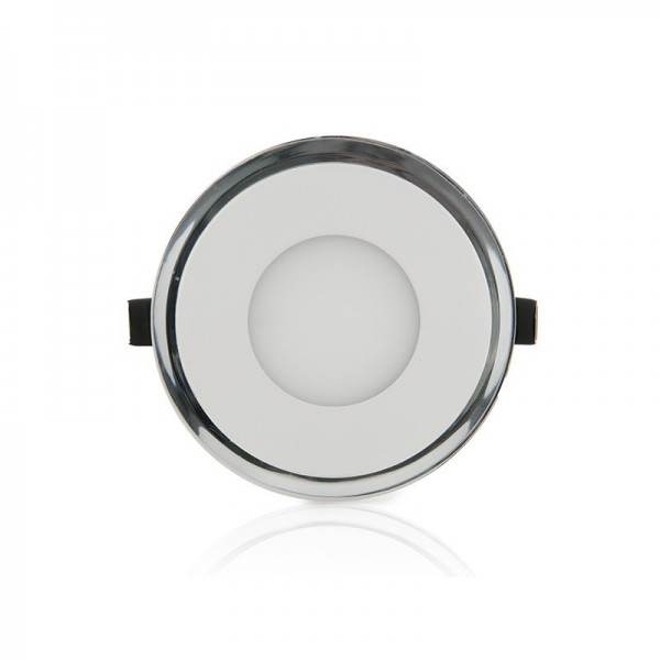 LED Downlight Circular Com Vidro Duo Branco/Azul 130mm 10W 800lm 30000H Branco Quente - GR-LHMB01-10W-WW - 8435402528555
