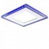 LED Downlight Quadrado Com Vidro Duo Branco/Azul 160X160mm 15W 1200lm 30000H Branco Quente - GR-LHMB02-15W-WW - 8435402528654