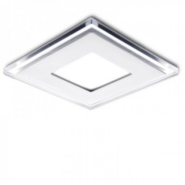 LED Downlight Quadrado Com Vidro Duo Branco/Azul 130X130mm 10W 800lm 30000H Branco - GR-LHMB02-10W-W - 8435402528593