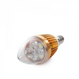 Lâmpada LED de Vela E14 5W 12 V AC/DC 400 lm 30000H Branco Frio - HO-VE12V-E14-5W-CW - 8435402532309