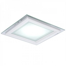 LED Downlight Quadrado LED com Vidro 200X200mm 18W 1500lm 30000H Branco Frio - HO-MB02-18W-CW - 8435402533979