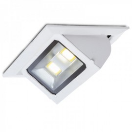 LED Downlight Rectangular Inclinável COB 40W 3600lm 30000H Branco - HO-DRECTBAS-40W-W - 8435402534778