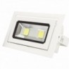 LED Downlight Rectangular Inclinável COB 40W 3600lm 30000H Branco - HO-DRECTBAS-40W-W - 8435402534778
