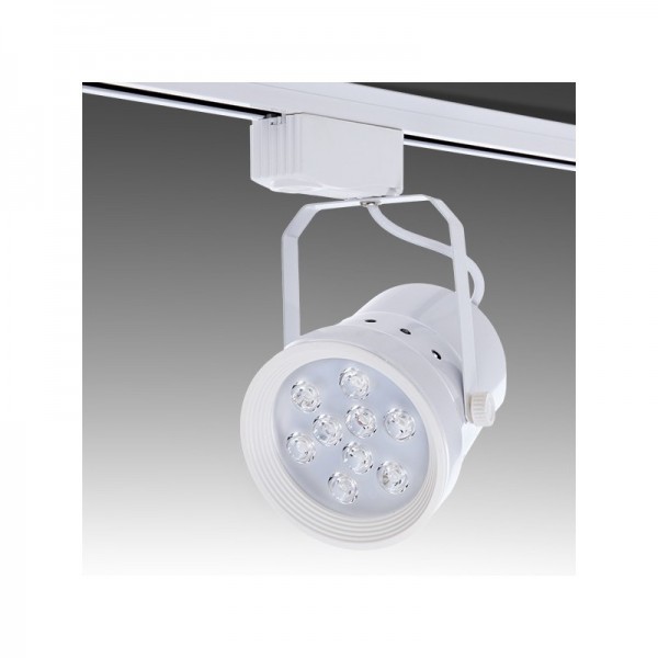 Foco Carril LED Fase Única 9W 900Lm 30000H Bailey Preto Branco Quente - PL-218039-WW-B - 8435402536161