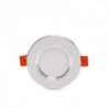 LED Downlight 100mm Moldura de Prata 5W 370-400lm 30000H Branco - PCE-DL5W-P-W - 8435402538196