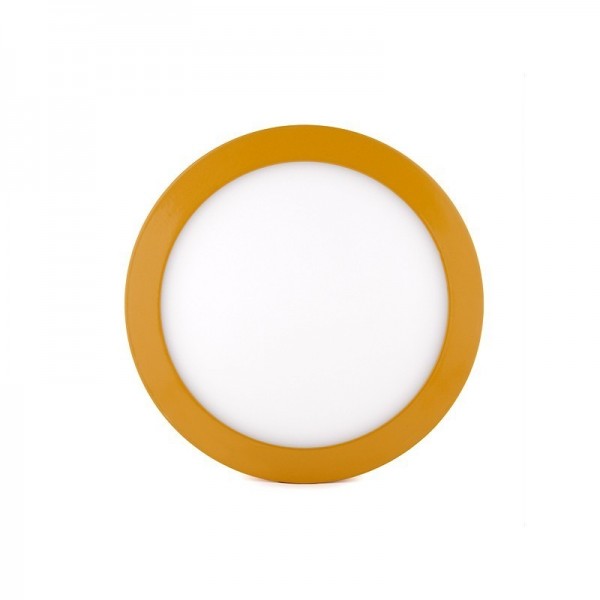 Luminária de Teto LED Circular Montagem em Superfície 224mm 18W 1450lm 30000H Amarelo Branco Quente - HO-JM18WR-Y-WW - 8435402534365