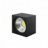 Downlight Montado em Superfície LED COB Quadrado Preto 57X57mm 3W 270lm 30000H Branco Frio - BF-MZ3002-3W-B-CW - 8435402538837
