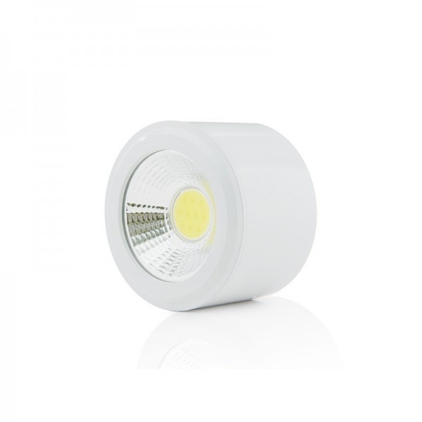 Downlight Montado em Superfície LED COB Circular Branco 68 mm 5W 450lm 30000H Branco Quente - BF-MZ5001-5W-W-WW - 8435402538851