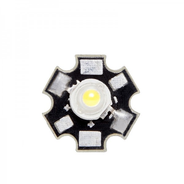 LED Alto Poder 45X45 com Dissipador de Calor 3W 220lm 50000H Branco Quente - CH-LED-3W-45MIL-D-WW - 8435402541721