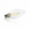 Lâmpada de Filamento LED E14 4W 380Lm 30000H Branco Quente - JTX-J14DHA42-WW - 8435402542858