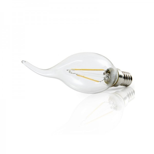 Lâmpada de Filamento LED E14 4W 400Lm 30000H Branco Quente - JTX-J14DHB22-WW - 8435402542841