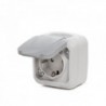 Tomada - Terra Lateral - 16 A 250 V - Proteção Infantil - Tampa - IP54 Branco Cinzento - GH-90555508-SP - 8435402546009