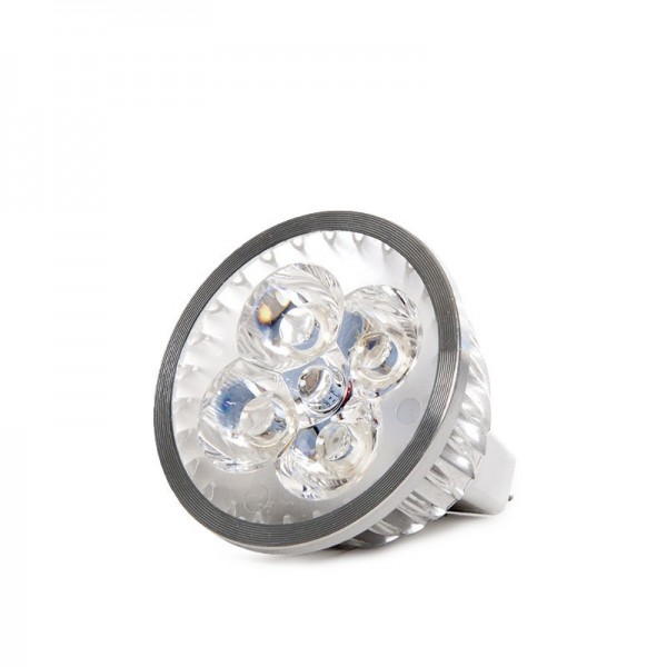 Lâmpada LED Epistar GU5.3 MR16 24V 4W 300Lm 50000H Branco Frio - CA-MR16-24V-4W-CW - 8435402546665