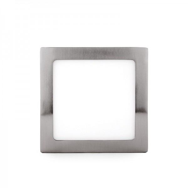 Painel LED Quadrado 180mm 12W 860lm 50000H Acetinado de Níquel Branco Frio - GL-PL SM12SN-CW - 8435402546344