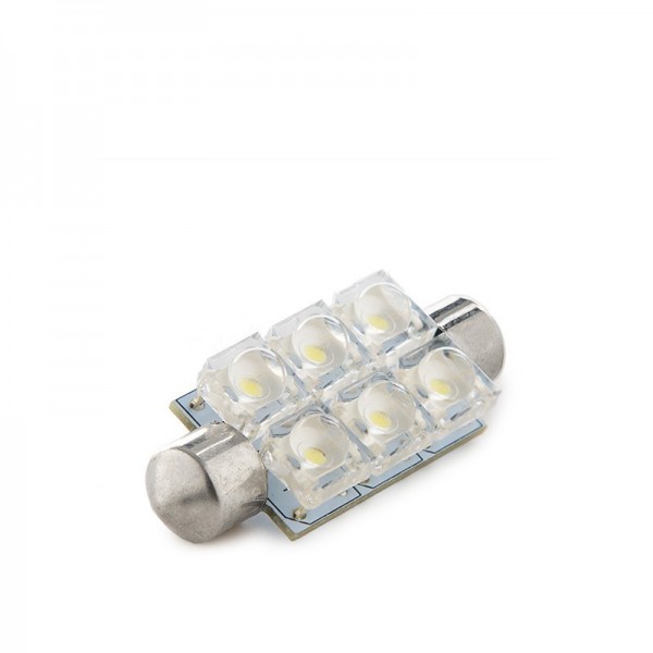 Lâmpada LED Festoon 6 X Olho de Peixe 42 mm Branco - SUM-SM6351-W - 8435402548423