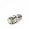 Lâmpada LED E10 12VDC 1W 5 X SMD5050 Branco Frio - CA-E10-5MD5050-CW - 8435402552529