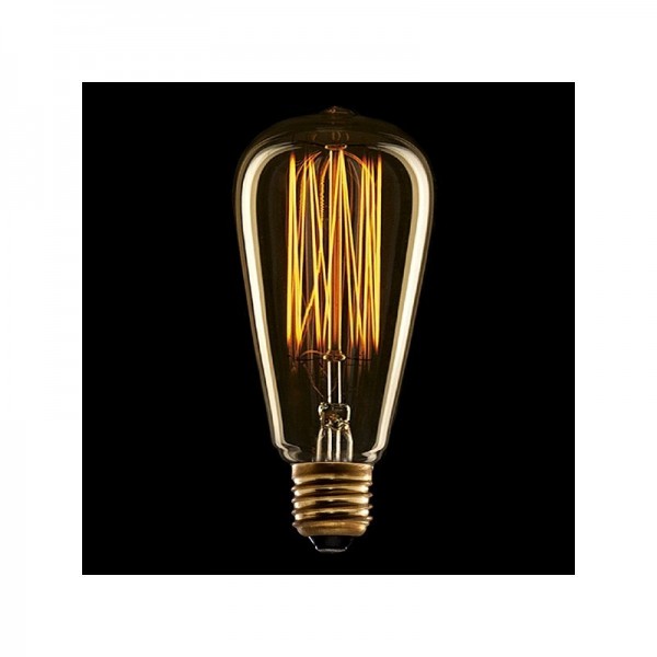 Lâmpada Vintage Edison Onda E27 St64 30W Branco Quente - AM-AV642 - 8435402554394