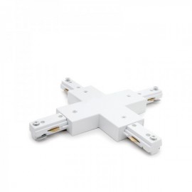 Conector X de Carril 2 Fases Branco - PL218000X-T-W - 8435402556145