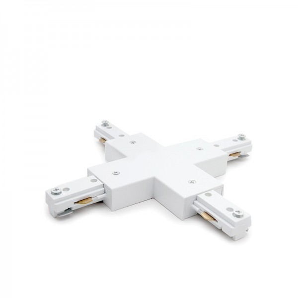 Conector X de Carril 2 Fases Branco - PL218000X-T-W - 8435402556145