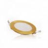 LED Downlight Slimline Circular 120mm 6W 480lm 50000H Ouro Branco Quente - GL-CL-R6N-G-WW - 8435402555643