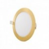 LED Downlight Slimline Circular 170mm 12W 860lm 50000H Ouro Branco Quente - GL-CL-R12N-G-WW - 8435402555704