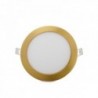 LED Downlight Slimline Circular 170mm 12W 860lm 50000H Ouro Branco Quente - GL-CL-R12N-G-WW - 8435402555704