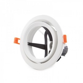 Aro Downlight Par 30 E27  Branco - KD-549-ARO-PAR30-E27 - 8435402557043