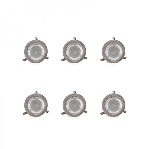 Set 6 Holofotes LED de Encastre IP54 Driver 0,3W 30Lm 30.000H - SC-6B105ASET - 8435402556718