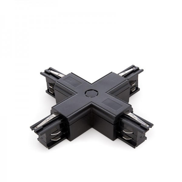 Conector de Carril 3 Fases Preto - JL-CON-+-T-B - 8435402560494