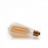 Lâmpada Vintage LED Regulável St64 Edison Onda 4W E27 Vidro Âmbar Branco Quente - AM-DL642 - 8435402564195