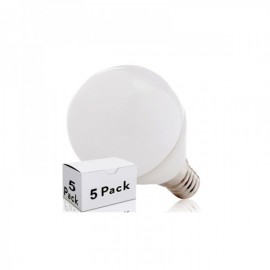 Pack 5 Lâmpada LED E14 2835SMD 7W 520Lm 30000H Branco Quente - HO-C37-E14-7W-RC-WW-PK5-AP - 8435402574828