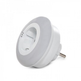 Luz Noturna LED RGB 1 x Soquete - Sensor Crepuscular - IP20 Branco - GH-195906011 - 8435402576259