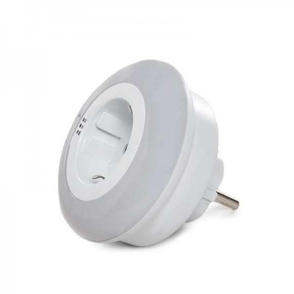 Luz Noturna LED RGB 1 x Soquete - Sensor Crepuscular - IP20 Branco - GH-195906011 - 8435402576259