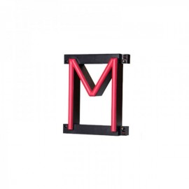 Letra LED Neon M&nbsp;Largura 123 mm&nbsp;Altura 161 mm&nbsp;Profundidade 38 mm - SB-R11-13A-M - 8435402576549